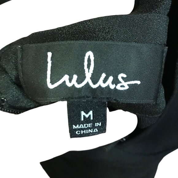 Lulus Black Sleeveless Deep v‎ Neck Open Back with High Slit on Side - Picture 3 of 3